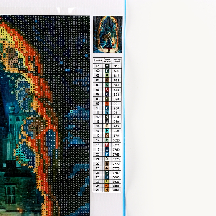 Новогодняя алмазная мозаика с частичным заполнением на холсте «Новый год. Сказка», 30 х 40 см