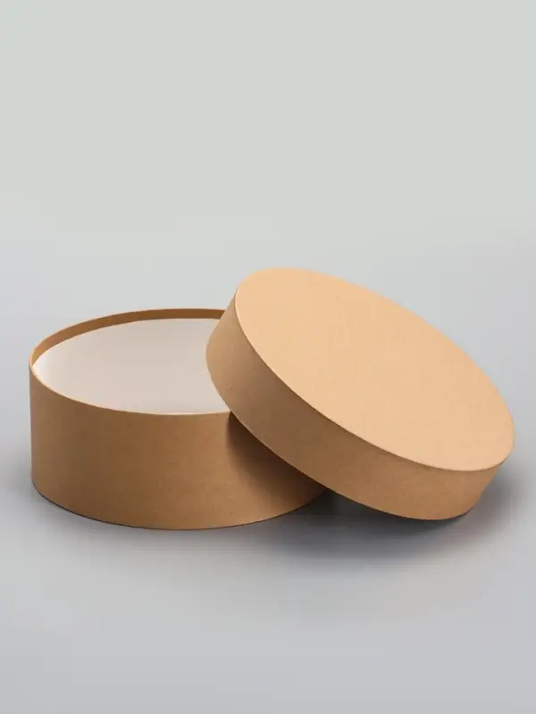 Коробка круглая подарочная крафт, 20&times;8 см