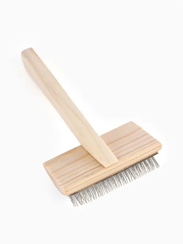 Щетка - пуходёрка ZOONIK, 85&times;55 мм, полукруглая, большая, дерево