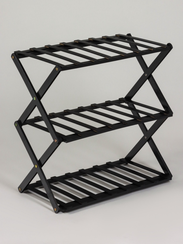 Подставка для цветов Greengo, 3 полки, 50 × 25 × 46 см, напольная, бамбук, чёрная Подставка для цветов Greengo, 3 полки, 50 × 25 × 46 см, напольная, бамбук, чёрная