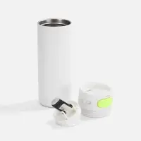 Термостакан X1 с цветной кнопкой, белый с желтым