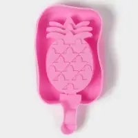 Форма для мороженого Доляна &laquo;Ананас&raquo;, силикон, 14&times;7.5&times;2.5 см, розовая