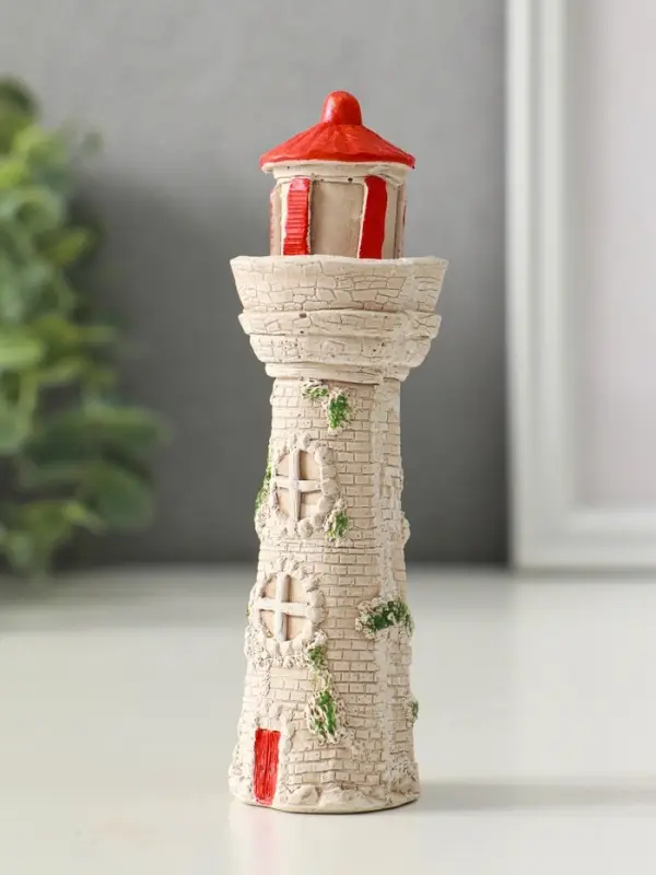 Фигура "Маяк", размер 13х3 см, гипс, с росписью