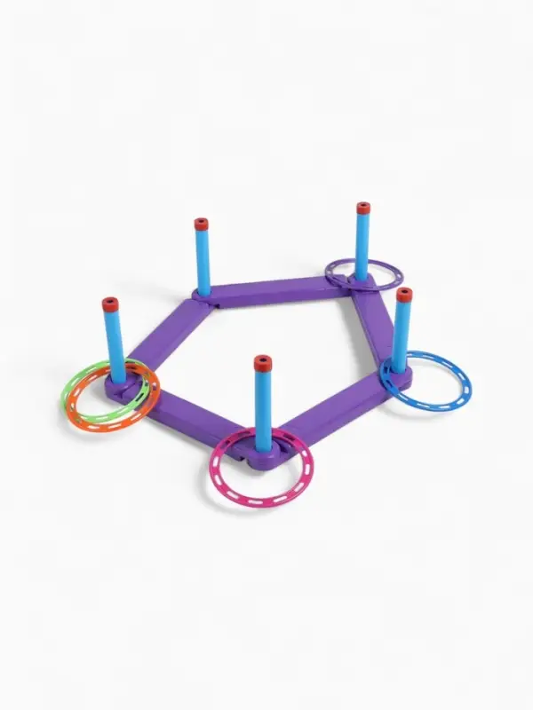 Кольцеброс, 5 стоек, 5 колец, цвет МИКС
