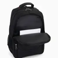 Рюкзак молодёжный, со светоотражающими элементами, 2 отдела, 4 кармана, 37&times;17&times;54 см, чёрный