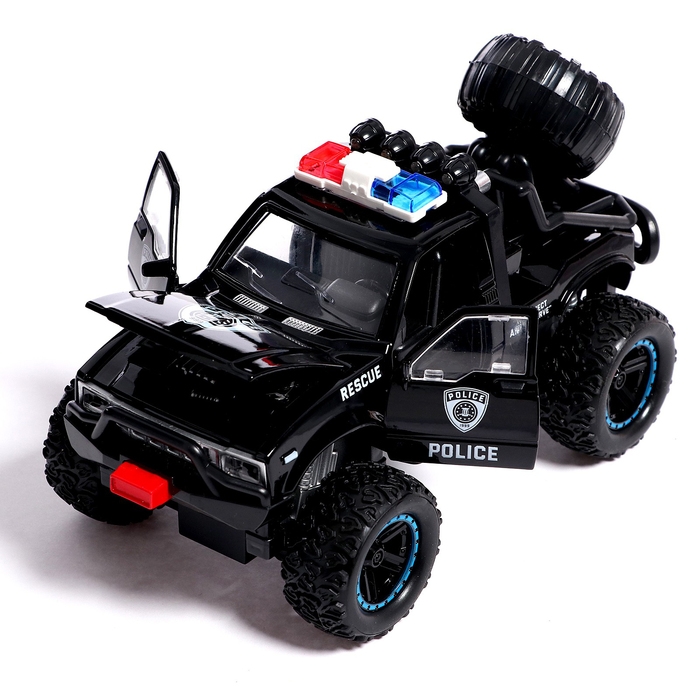 Машина металлическая «Джип», открываются двери, капот, инерция, МИКС