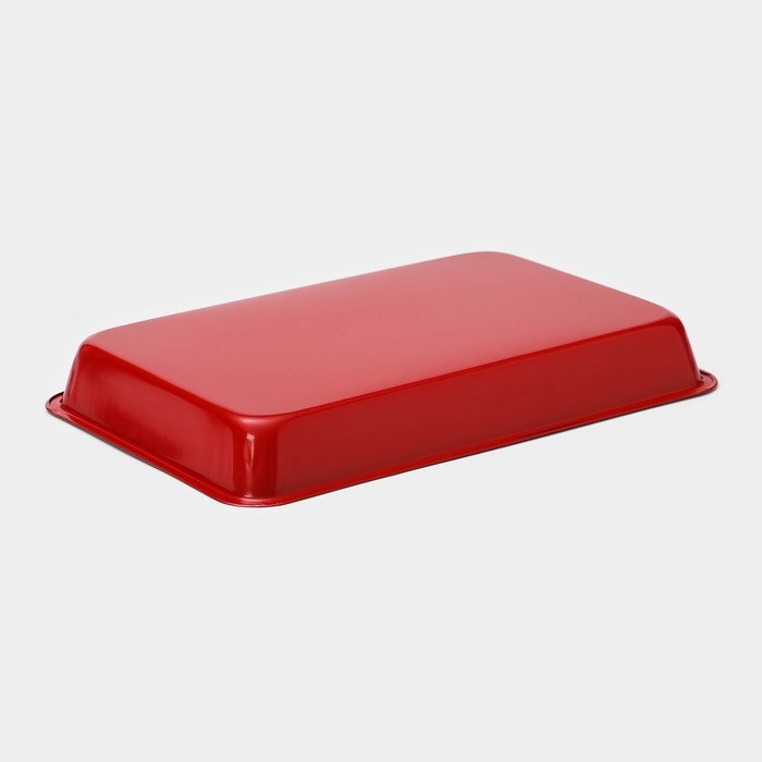 Противень Доляна «Ренард. Прямоугольник», 28.5×19.5×3 см, антипригарное покрытие, красный