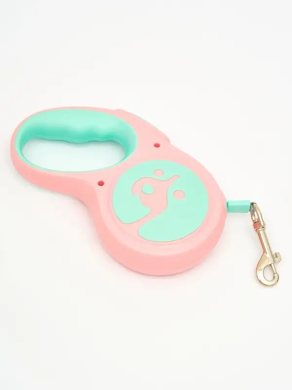 Рулетка - поводок для собак, лента 3 м, розовая/мятная Рулетка - поводок для собак, лента 3 м, розовая/мятная