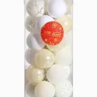 Ёлочные игрушки &laquo;Снег&raquo;, шары новогодние, набор 24 шт., d=4 см, белый