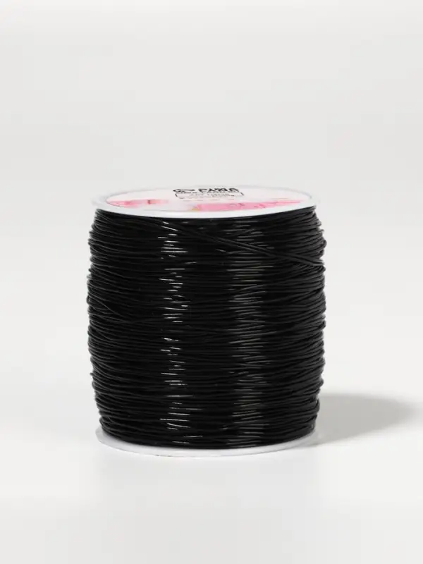 Нить для плетения, эластичная, 100&plusmn;1 м, d=0.8 мм, чёрная