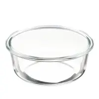 VETTA Контейнер для продуктов на защелках 600мл круглый, жаропрочное стекло