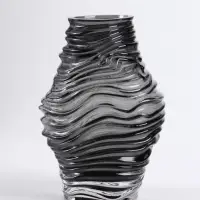 Ваза для цветов &laquo;Модесто&raquo;, 19&times;12 см, стекло, чёрная