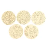 Роспись по дереву &laquo;Русские узоры&raquo;, хохлома, 5 шт., заготовки для творчества