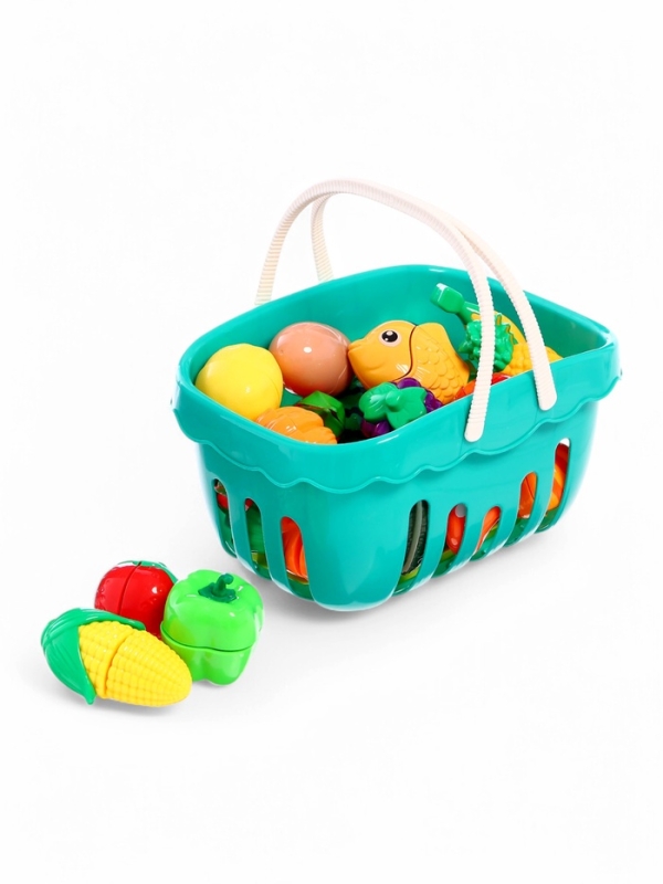 Игровой набор Игровой набор "Супершеф" корзина с продуктами и посудкой, 28 предметов