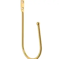 Крючок для штор ТУНДРА KS011, однорожковый, цвет золото, 2 шт Крючок для штор ТУНДРА KS011, однорожковый, цвет золото, 2 шт