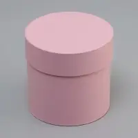 Набор круглых подарочных коробок 5 в 1 &laquo;Пыльная роза&raquo;, 20&times;20&times;20 - 11&times;11&times;11 см см