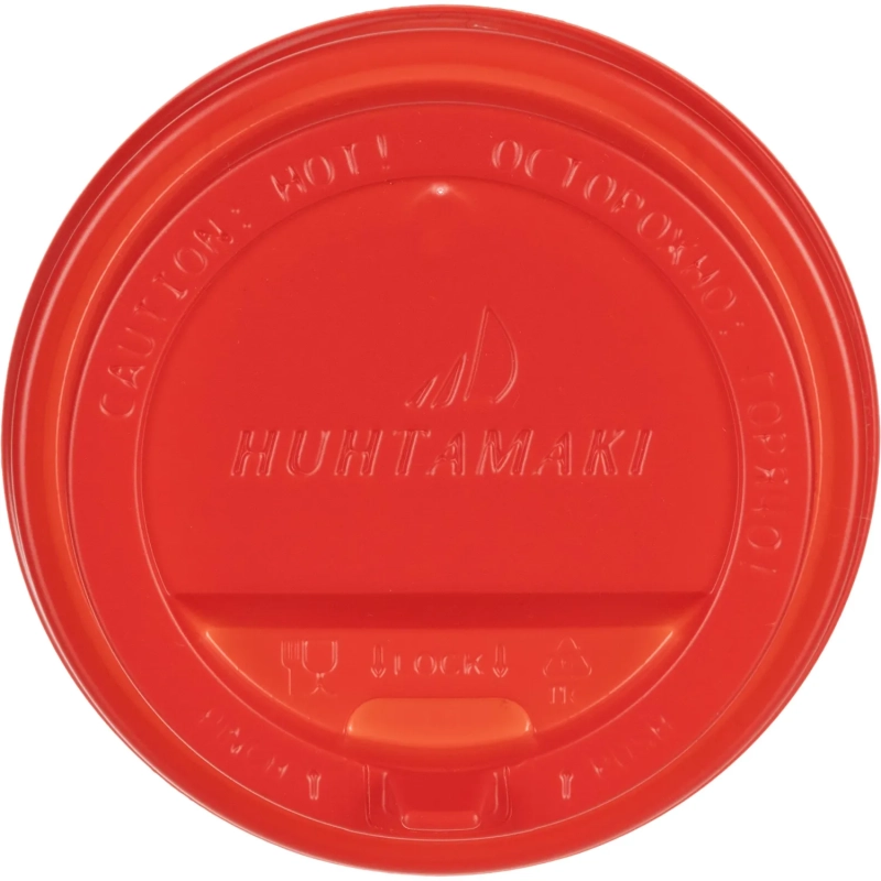 Крышка для стакана с клапаном, ПС, D=80мм. красная 100шт/уп