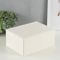 Шкатулка для украшений "Стёганная" 2 яруса, цвет белый, 17,5х23,5х10,5 см