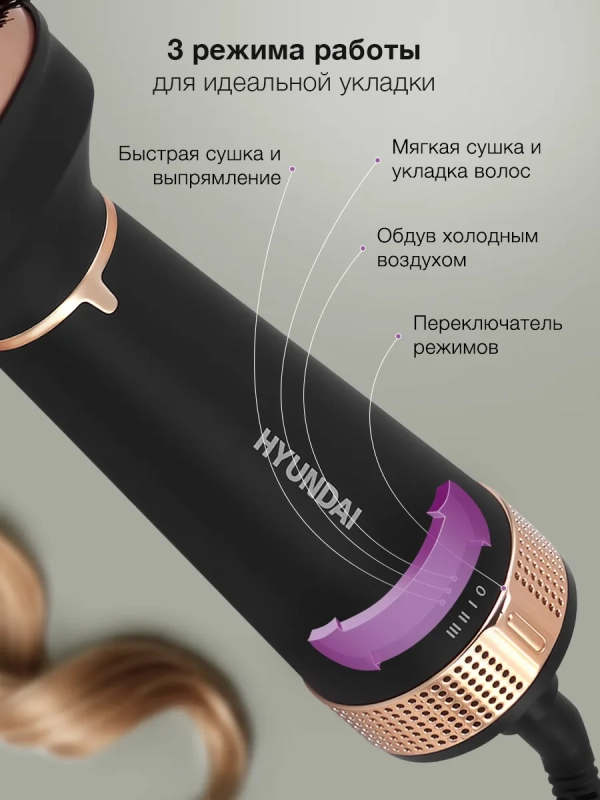 Фен-щетка H-HB0115 1200Вт черный