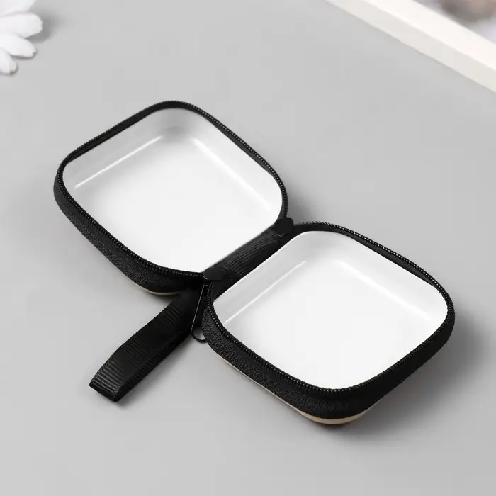 Шкатулка металл на молнии Шкатулка металл на молнии "Музыкальная пластинка" 7х7х3,3 см