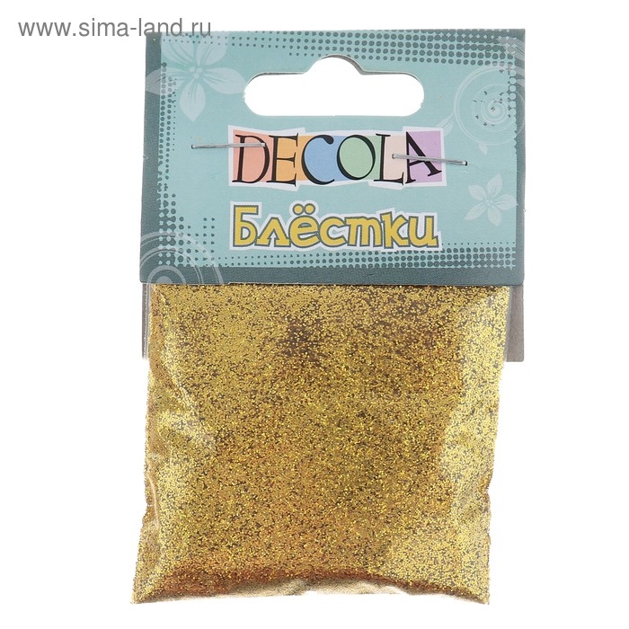 Декор блёстки ЗХК Decola 0.1 мм, 20 г, золото Декор блёстки ЗХК Decola 0.1 мм, 20 г, золото