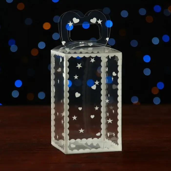Складная прозрачная коробка из PVC, для упаковки подарков, «Сердце», 12×7×7 см Складная прозрачная коробка из PVC, для упаковки подарков, «Сердце», 12×7×7 см