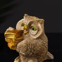 Фигурка гипс &laquo;Сова ученая&raquo;, 8&times;9&times;7 см, бежевый