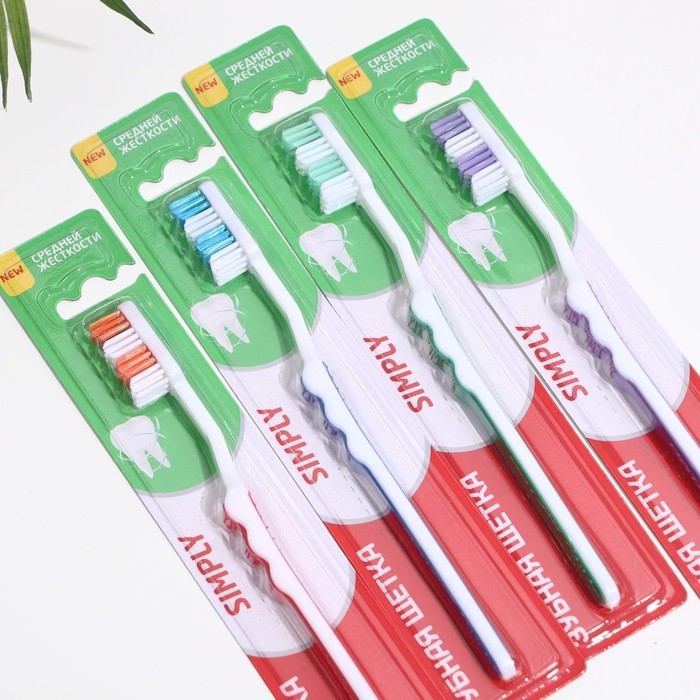 Зубная щётка Rendal Simply, средней жёсткости, 1 шт. МИКС Зубная щётка Rendal Simply, средней жёсткости, 1 шт. МИКС