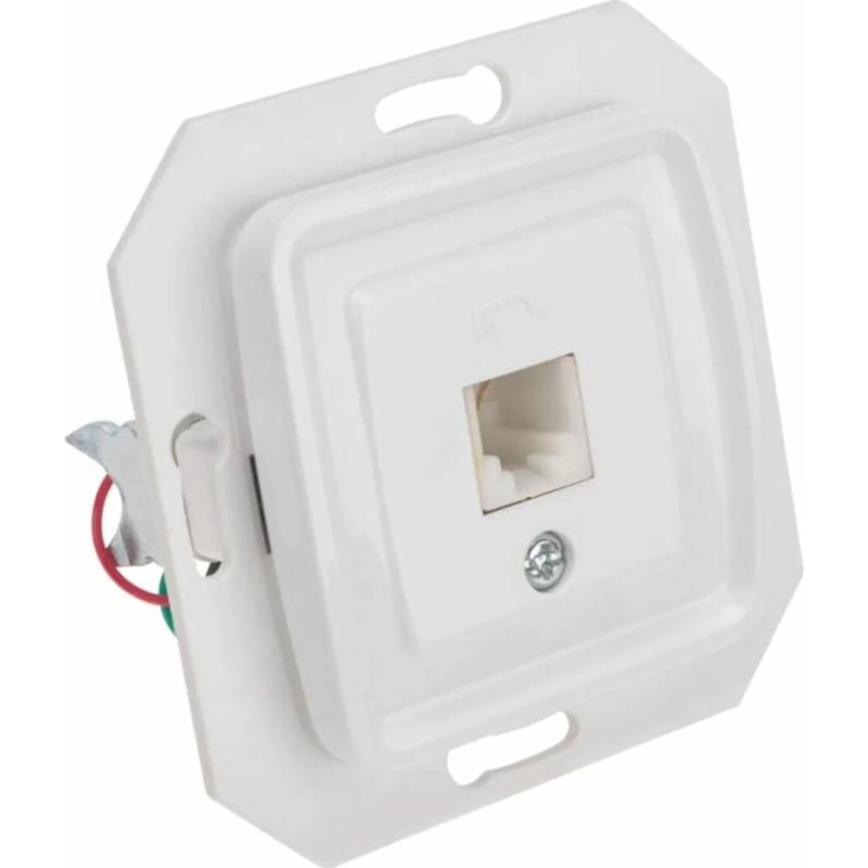 Розетка KRANZ KR-78-0222 DEA телефонная RJ11 с/у мех. Бел (1/10/120)