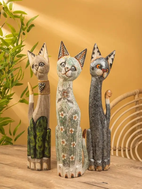 Сувенир &laquo;Кошка&raquo;, 60&times;14&times;6 см, дерево, МИКС