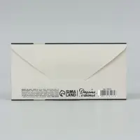 Конверт для денег &laquo;Поздравляем!&raquo;, серый бант, 16.5&times;8 см
