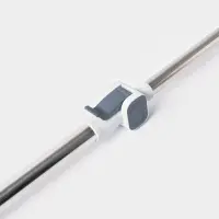 Швабра для окон на зажимах 28&times;8 см, с телескопической ручкой 103-145 см, 2 насадки из микрофибры 45+180 поворот