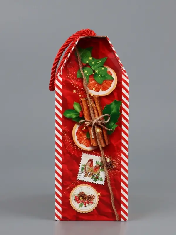 Коробка подарочная складная Коробка подарочная складная "Изумрудный винтаж" 16 х 8 х 20 см