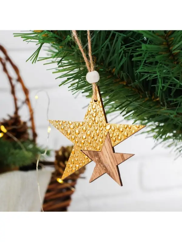 Елочная игрушка Лесная мастерская &laquo;Звездный путь&raquo;, золотая