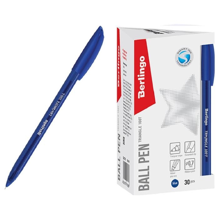Ручка шариковая 0.7 мм, Triangle 100T, чернила синие, трёхгранная, игольчатый стержень Ручка шариковая 0.7 мм, Triangle 100T, чернила синие, трёхгранная, игольчатый стержень
