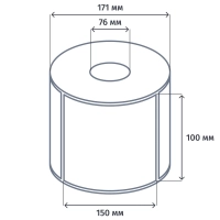 Термотрансферные этикетки ПГЛ 100х150, 1000  шт/рул, вт.76, 4 рул/уп
