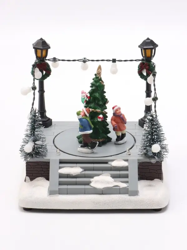 Фигура светодиодная &laquo;Площадь новогодняя&raquo; 14&times;12&times;14 см, муз, USB, AAx3 (не в комплекте), МУЛЬТИ
