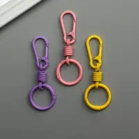 Брелок металл "Карабин с пружиной" цветной МИКС 3,8х1,8х0,9 см длина 9 см