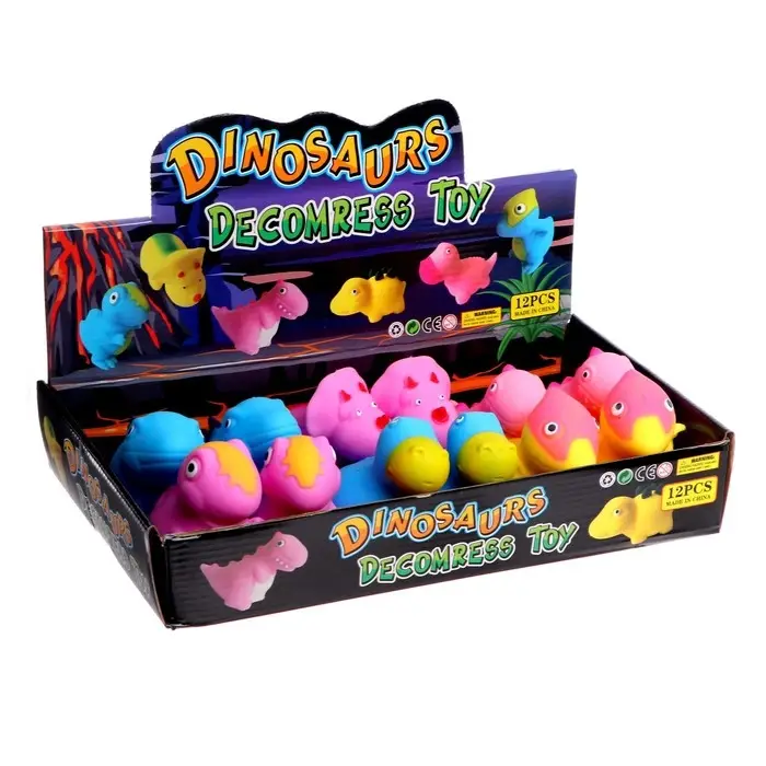 Мялка &laquo;Динозавр&raquo; с пастой, цвета МИКС