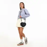 Сумка женская кросс-боди на молнии, в форме сердца, 20&times;5&times;16 см, чёрная