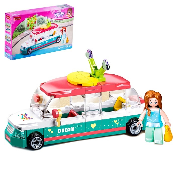 Конструктор Розовая Мечта &laquo;Пляжная машинка&raquo;, 117 деталей