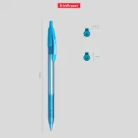 Ручка шариковая автоматическая ErichKrause R=301 Spring Matic, узел 0.7 мм, синяя, МИКС