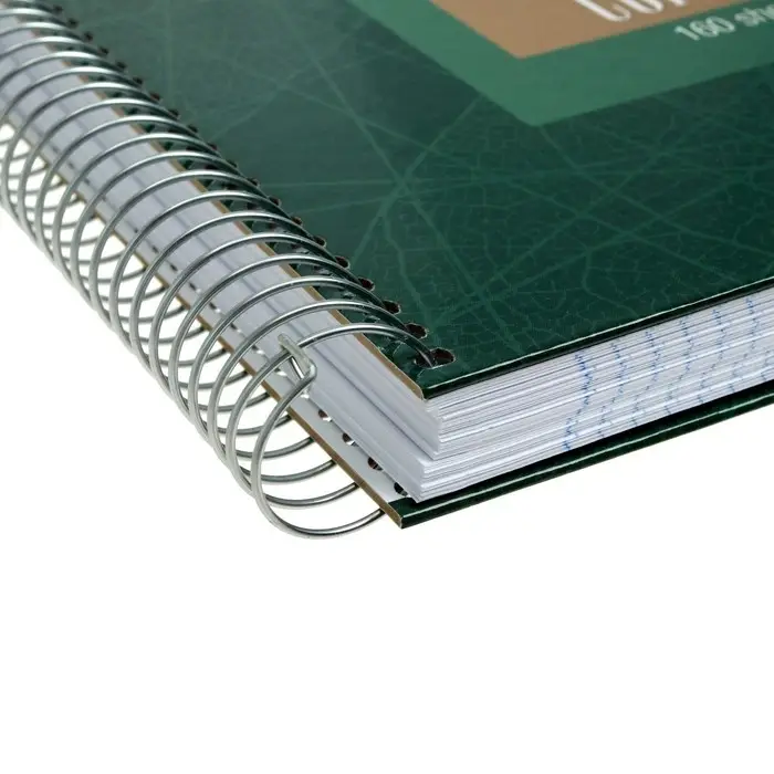 Колледж-тетрадь А4, 160 листов, в клетку на гребне "Листья", твёрдая обложка