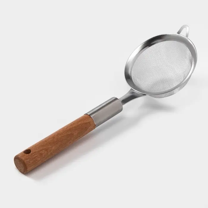 Сито - дуршлаг с ручкой Доляна «Валдай», d=8,8 см, нержавеющая сталь Сито - дуршлаг с ручкой Доляна «Валдай», d=8,8 см, нержавеющая сталь