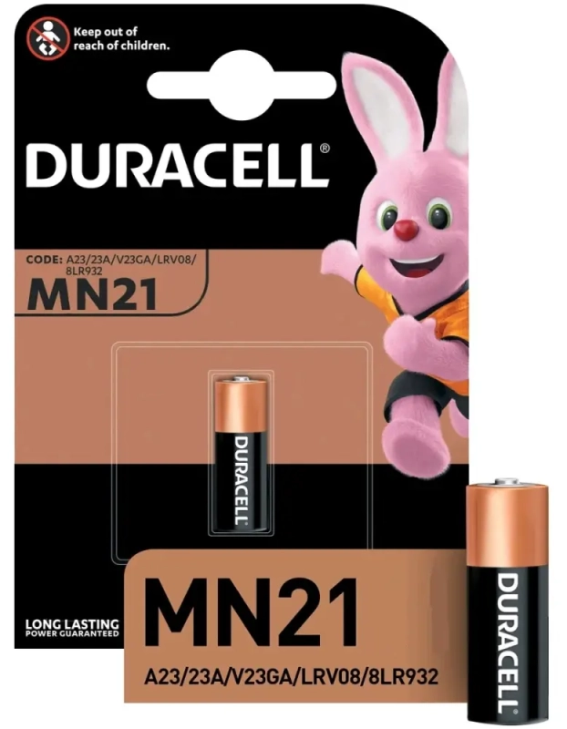 Батарейка Duracell LR23/A23/MN21 BL1 Alkaline 12V Батарейка Duracell LR23/A23/MN21 BL1 Alkaline 12V