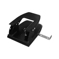 Дырокол на 30 листов, большой, металлический, с металлической линейкой, МИКС