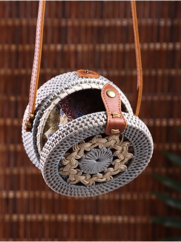 Сумка плетеная ротанг "Мандала", 15х6х60 см