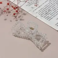 Крабик для волос &laquo;Хелен&raquo;, бантик, 9 см, прозрачный