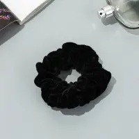 Резинка для волос «Орбита», дэемма бархат, 10 см, чёрная