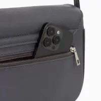 Сумка женская мессенджер TEXTURA на магните, 25&times;7.5&times;19 см, серая